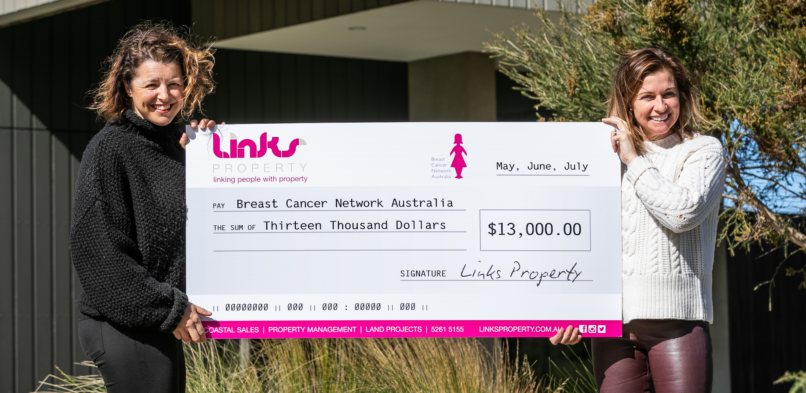 LINKS DONATES $13K to BREAST CANCER NETWORK AUSTRALIA